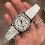  Đồng hồ Patek Philippe nữ dây cao su Nautilus Lady trắng thuần khiết - Replica 