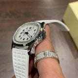  Đồng hồ Patek Philippe nữ dây cao su Nautilus Lady trắng thuần khiết - Replica 