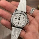  Đồng hồ Patek Philippe nữ dây cao su Nautilus Lady trắng thuần khiết - Replica 