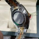  Đồng Hồ Rolex Datejust Calibre 3235 EW 126300 Mặt Số Rhodium Tối Cọc Số La Mã Xanh Lục 