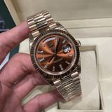  Rolex Day Date 228235  40mm Rose Gold Cọc Số Baguette Bản BEST 