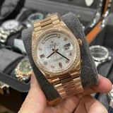  Đồng hồ Rolex Day-Date EW Factory 118348 36mm Lên Moissanite Hongkong - Replica 1:1 