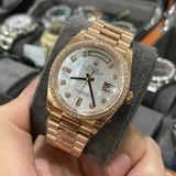  Đồng hồ Rolex Day-Date EW Factory 118348 36mm Lên Moissanite Hongkong - Replica 1:1 