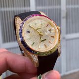  Đồng hồ Rolex Full Diamond 7 Sắc Replica 1:1 Thụy Sỹ 41mm 
