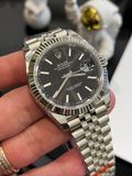  Đồng hồ Đồng hồ Rolex Datejust 41mm Black Diamond Dial Fluted Bezel Jubilee 126334 