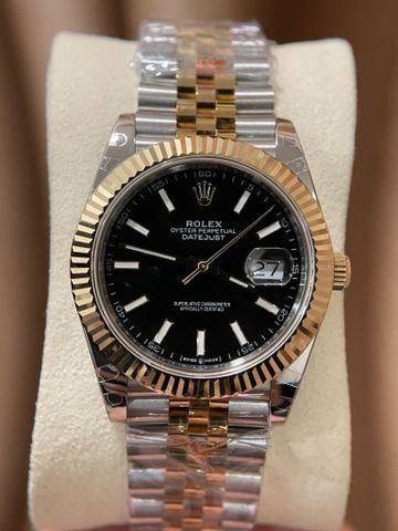  Đồng Hồ Nam Rolex DateJust Demi Bọc Vàng Thép 904L Máy Caliber 3235 Replica 1:1 Cao Cấp Nhất Noob Factory Bao Kiểm Định Các tiệm vàng 