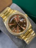  Rolex Day Date 36mm EW Độ Benzel Kim Moissanite Hongkong cực nét - Full Kiểm Định 