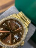  Rolex Day Date 36mm EW Độ Benzel Kim Moissanite Hongkong cực nét - Full Kiểm Định 