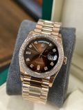  Rolex Day Date 36mm EW Độ Benzel Kim Moissanite Hongkong cực nét - Full Kiểm Định 