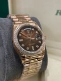  Rolex Day Date 36mm EW Độ Benzel Kim Moissanite Hongkong cực nét - Full Kiểm Định 