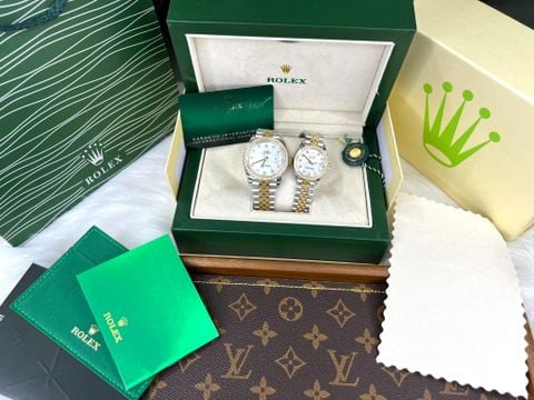  Cặp đôi ROLEX DATEJUST EW factory  Mặt  Khảm Trai v31/41mm - Replica 1:1 