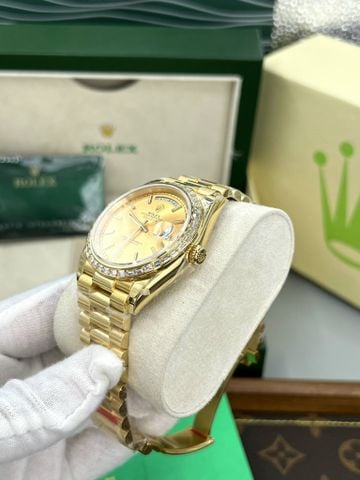 Đồng Hồ Rolex Day-Date 41 228398TBR Champagne Baguette - Replica 1:1 