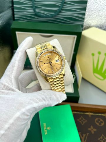  Đồng Hồ Rolex Day-Date 41 228398TBR Champagne Baguette - Replica 1:1 