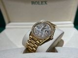  ROLEX DAY-DATE 36MM CHẾ TÁC ĐÍNH KIM CƯƠNG - MẶT SỐ THIÊN THẠCH REP 1:1 