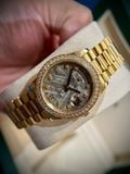  ROLEX DAY-DATE 36MM CHẾ TÁC ĐÍNH KIM CƯƠNG - MẶT SỐ THIÊN THẠCH REP 1:1 