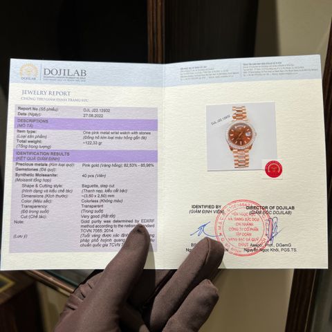  Rolex Day Date - Automatic Cal. 3255 bọc vàng víp -  kim cương baguet moissanite full kiểm định DoJi 