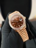  Rolex Day Date - Automatic Cal. 3255 bọc vàng víp -  kim cương baguet moissanite full kiểm định DoJi 