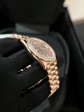  Rolex Day Date - Automatic Cal. 3255 bọc vàng víp -  kim cương baguet moissanite full kiểm định DoJi 