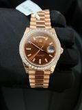  Rolex Day Date - Automatic Cal. 3255 bọc vàng víp -  kim cương baguet moissanite full kiểm định DoJi 