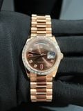  Rolex Day Date - Automatic Cal. 3255 bọc vàng -  kim cương baguet moissanite full kiểm định DoJi 