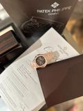  PATEK PHILIPPE NAUTILUS 5723 GOLD Bọc Vàng 18K Niềng Kim Cương Moissanite baguet 