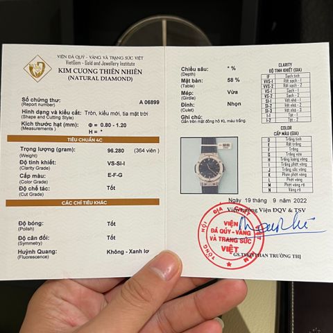  HUBLOT CLASSIC FUSION KIM CƯƠNG THIÊN NHIÊN & KIM CƯƠNG Moissanite 