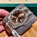  Rolex Datejust Chocolate 126331 Chế Tác Kim Cương Moissanite 1:1 