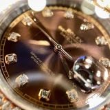 Rolex Datejust Chocolate 126331 Chế Tác Kim Cương Moissanite 1:1 