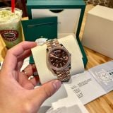  Đồng hồ Rolex Day-Date 40mm 228345RBR Chocolate Diamond Rose Gold 