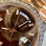  Đồng hồ Rolex Day-Date 40mm 228345RBR Chocolate Diamond Rose Gold 