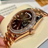  Đồng hồ Rolex Day-Date 40mm 228345RBR Chocolate Diamond Rose Gold 