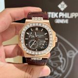  PATEK PHILIPPE 5724 BỌC VÀNG + KIM CƯƠNG MOISSANITE 