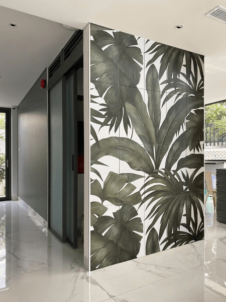  Gạch in hoạ tiết Tropical Leaves 