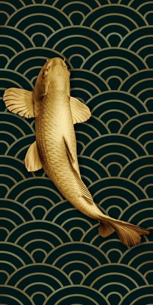  Gạch in hoạ tiết GOLDEN KOI FISH 