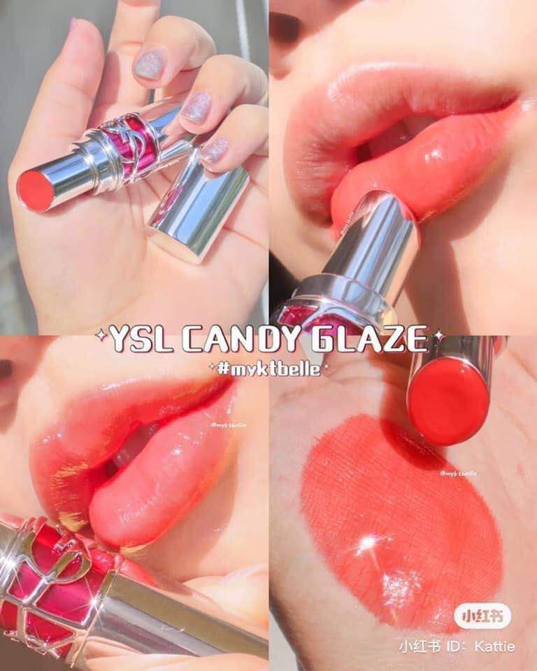 Son YSL Rouge Volupte Candy Glaze 12 Coral excitement – MYMY's STORE