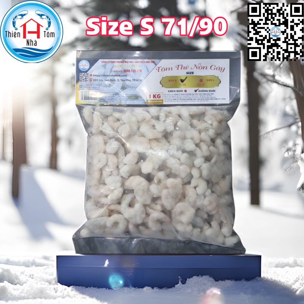  Tôm Thẻ Nõn Gãy (Vị Giòn - Ngọt) - Túi 1kg 