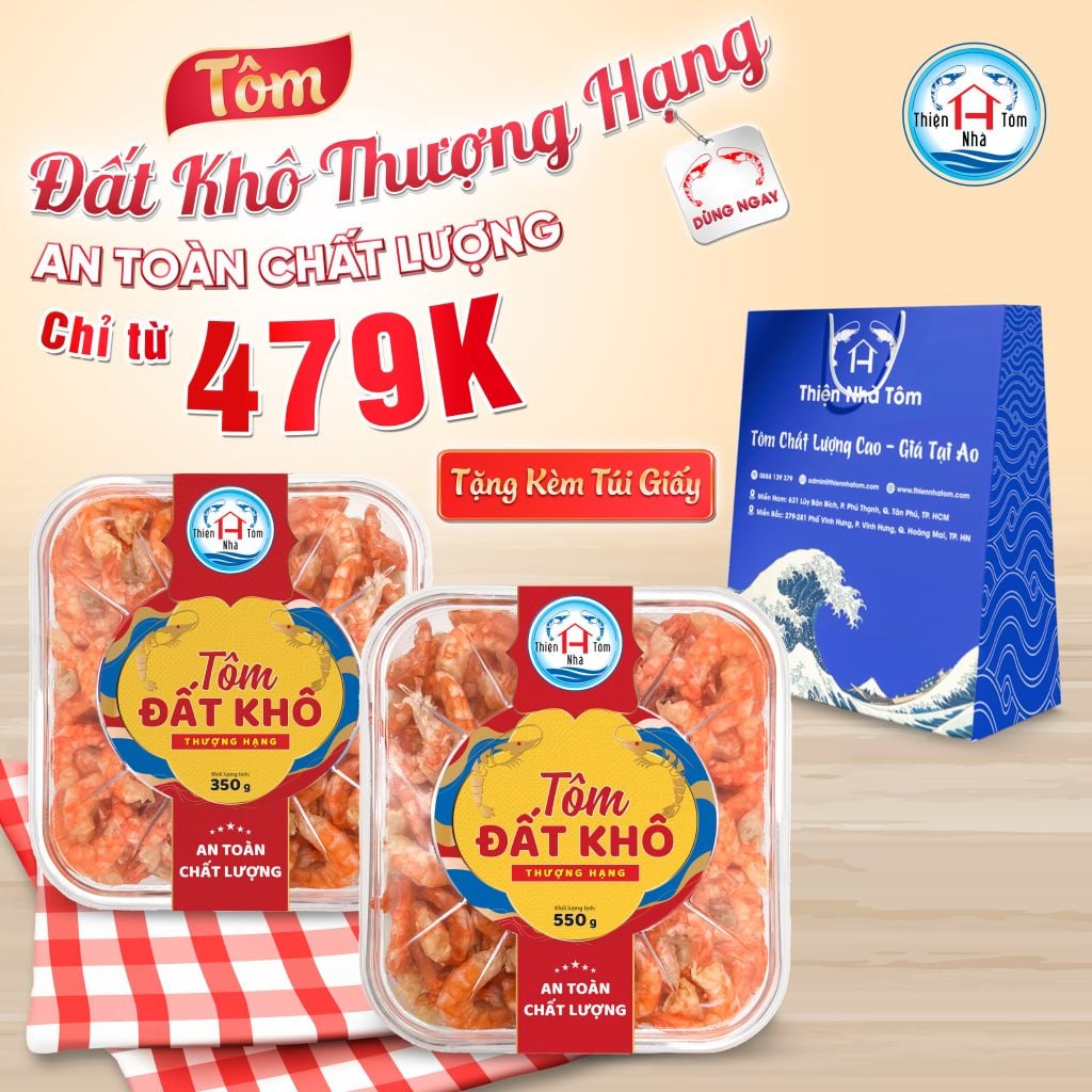  Tôm Đất Khô Thượng Hạng - Hộp 