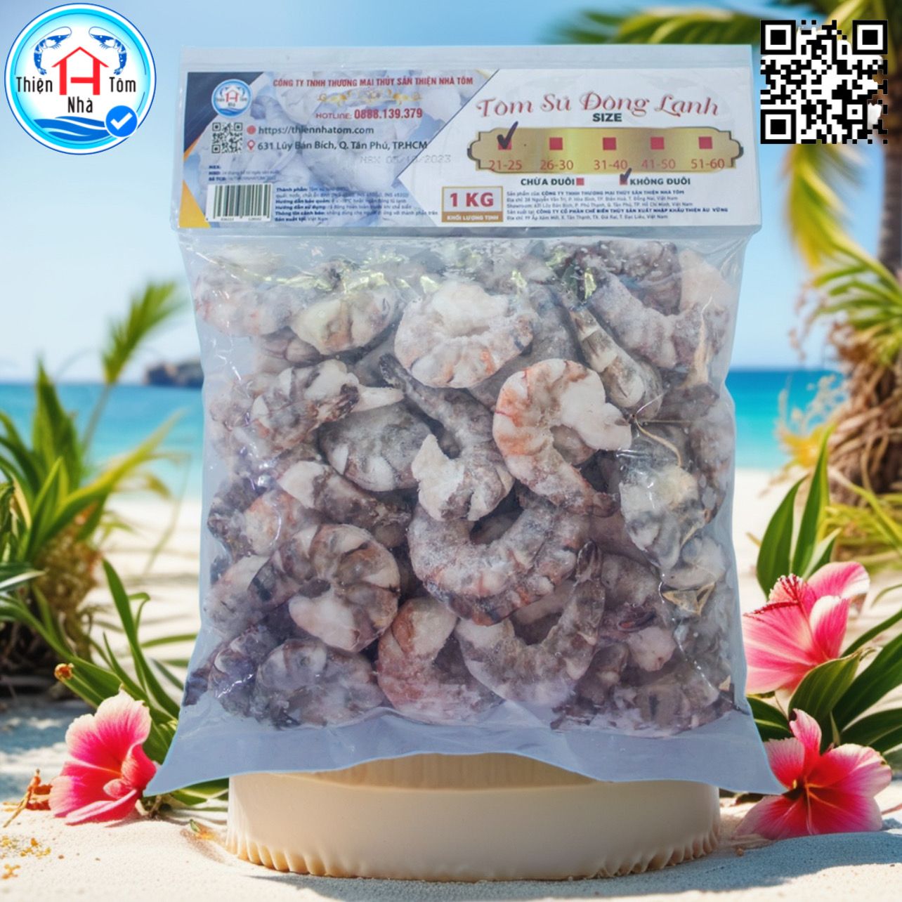  Tôm Sú Biển Lột Nõn (Dai-Ngọt) Túi 1kg 