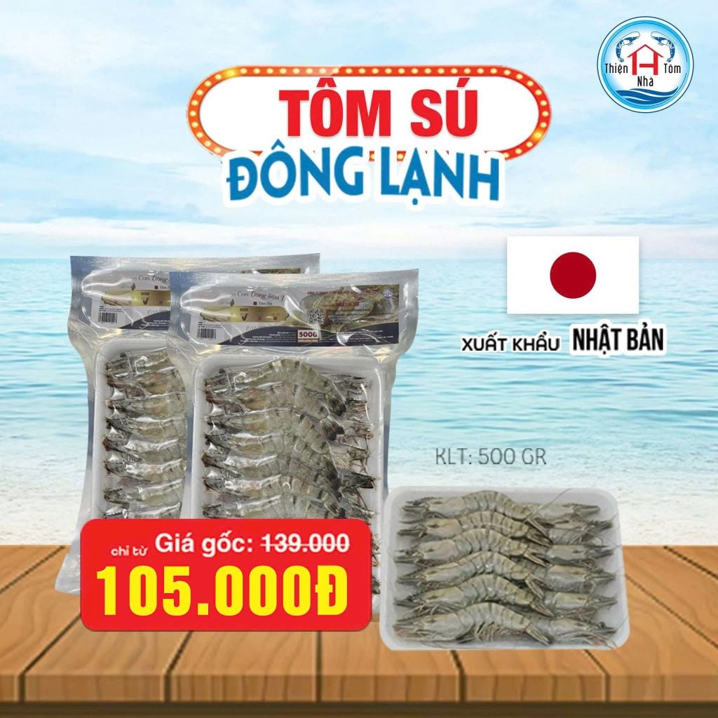  Tôm Sú Sinh Thái Đông Khay 500GR 