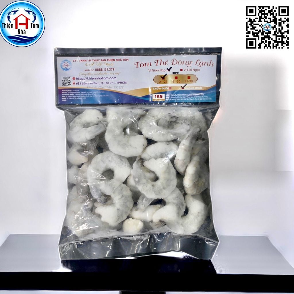  Tôm Thẻ Lột Nõn(Giòn-Ngọt) Túi 1kg 