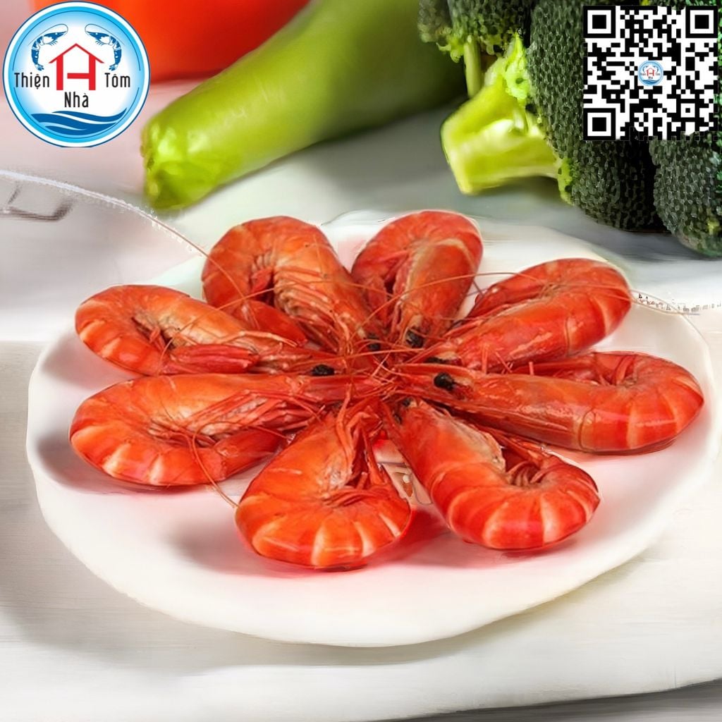  Tôm Sú Hấp Nguyên Con Truyền Thống Hộp 1kg 