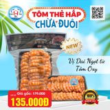 Tôm Thẻ Hấp Chừa Đuôi Khay 500Gr (Vị Dai - Ngọt)