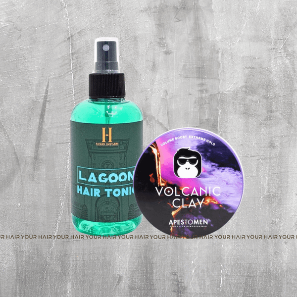  COMBO Sáp vuốt tóc Volcanic Clay 80ml + Xịt tặng độ phồng Lagoon 200ml 