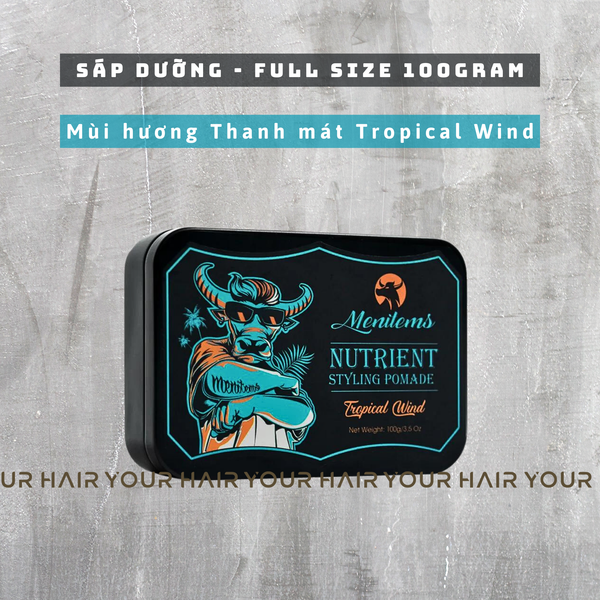  Sáp vuốt tóc Menitems Styling Pomade Tropical Wind - 50g & 100g 