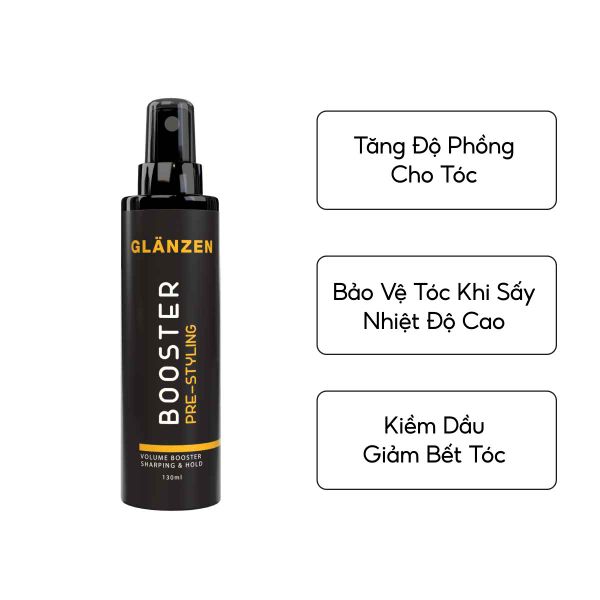  Xịt tạo phồng Glanzen Booster Pre-Styling - 130ml 