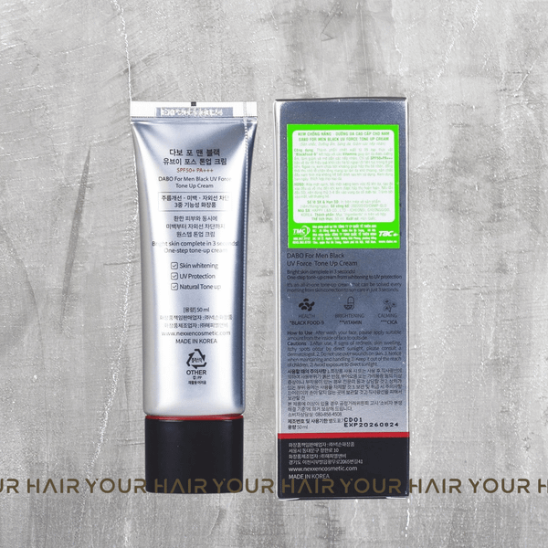  Kem Chống Nắng, Dưỡng Da Cao Cấp Dành Cho Nam DABO FOR MEN BLACK UV FORCE TONE UP CREAM - 50ml 