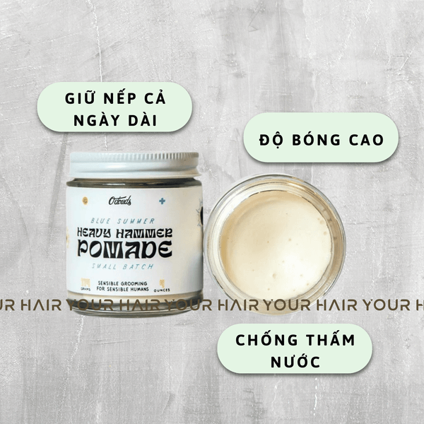  Sáp vuốt tóc O'douds BLUE SUMMER HEAVY HAMMER POMADE - 114 g 