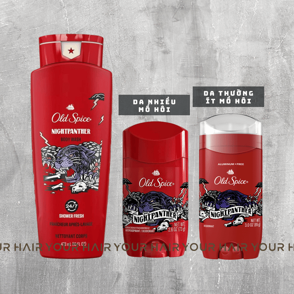  COMBO Night Panther | Lăn khử mùi 73g & 85g - Sữa tắm 473ml | Mùi hương Dark Chocolate & Vani | Chính hãng USA 