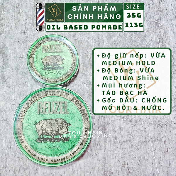  Reuzel Green Pomade - 35gr & 113gr 
