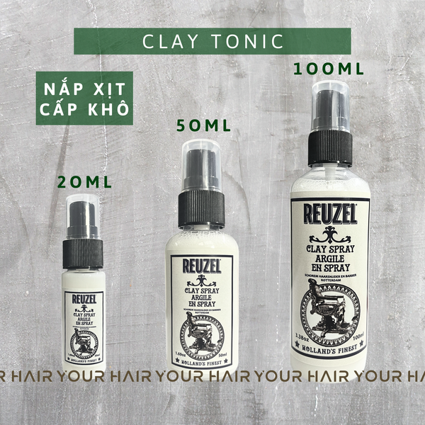  Xịt tăng độ phồng & giữ nếp Reuzel Clay Tonic Spray - 100ml & 355ml 